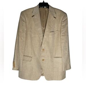 Brooks Brothers Silk Linen Wool Blazer Mens 41R Sport coat Herringbone Business